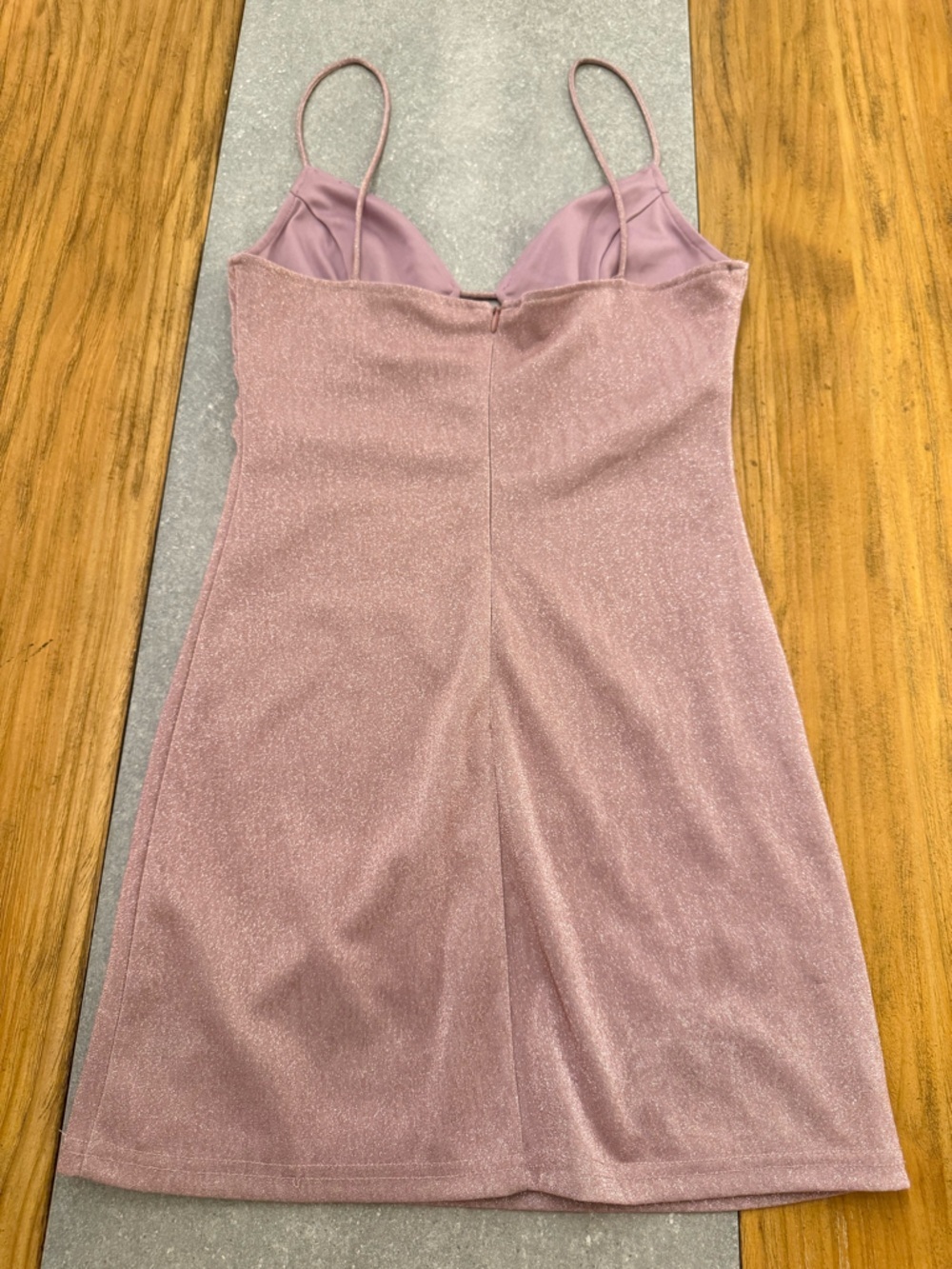 Superdown Brina Mini Dress Rose Gold Metallic Shimmer Cutout Small - Picture 4 of 10